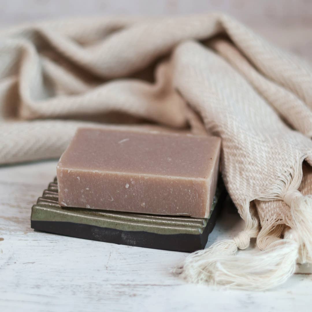 Handmade Ceramic Soap Dish in Sage Green