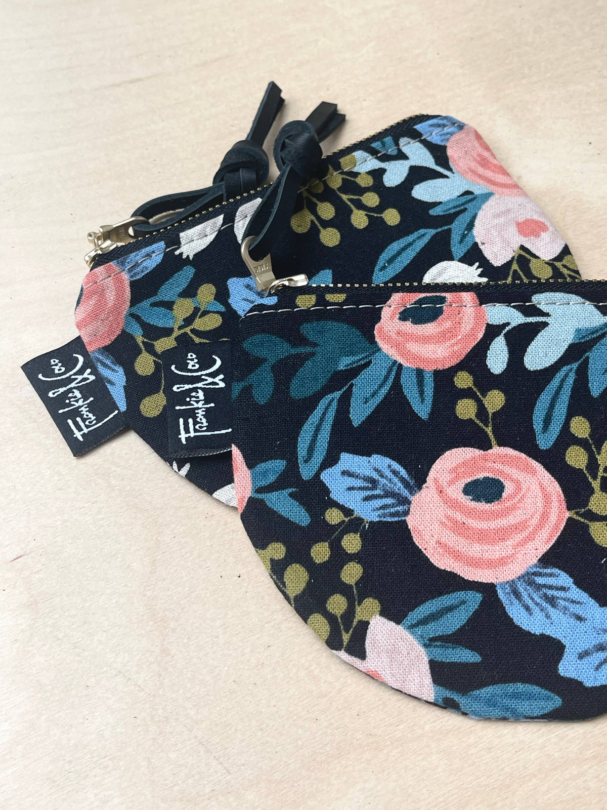 Richmond Half Moon Zipper Pouch in Dark Rose
