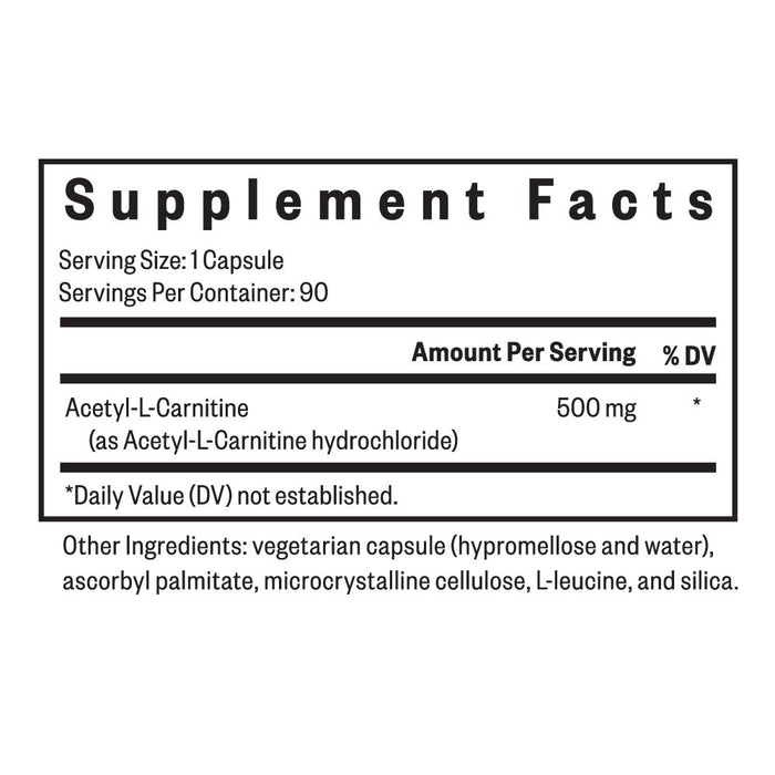 Acetyl L-Carnitine 500mg