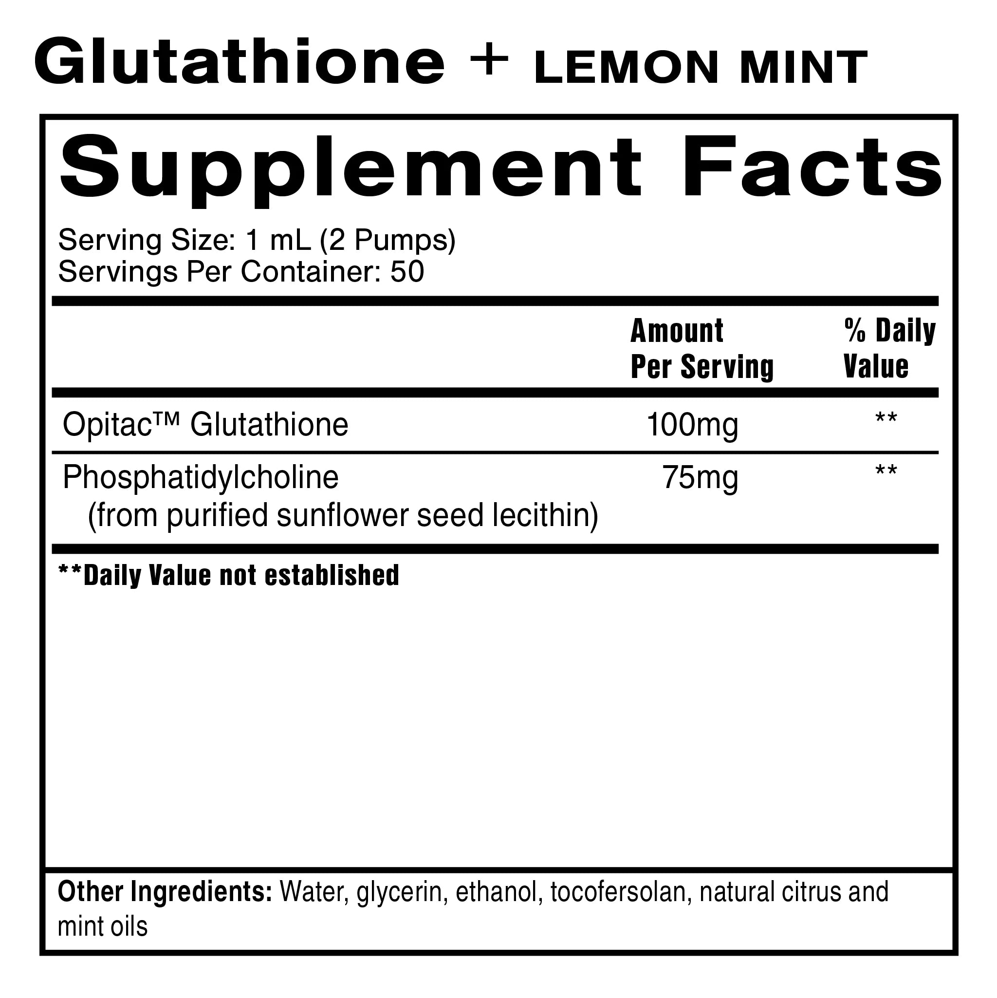 Liposomal Glutathione, Lemon Mint