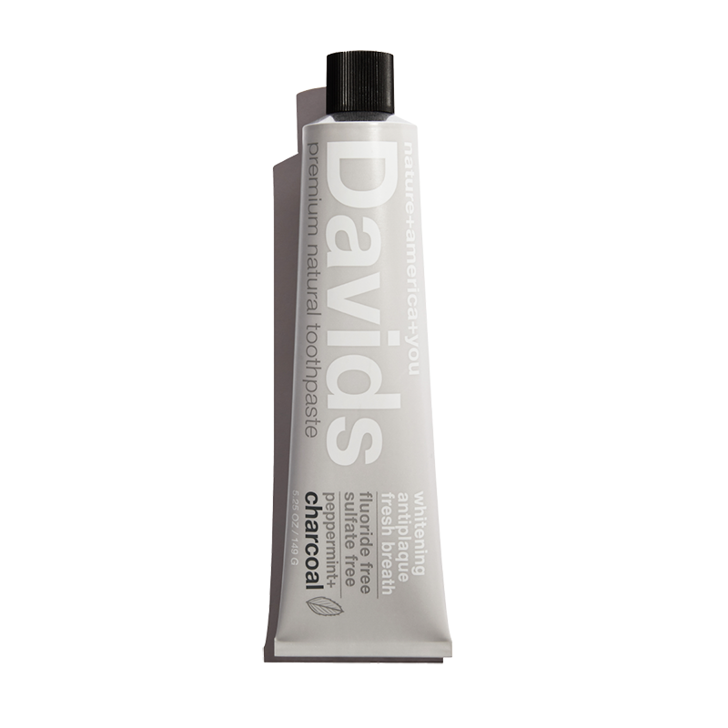 Davids Premium Toothpaste / Charcoal + Peppermint