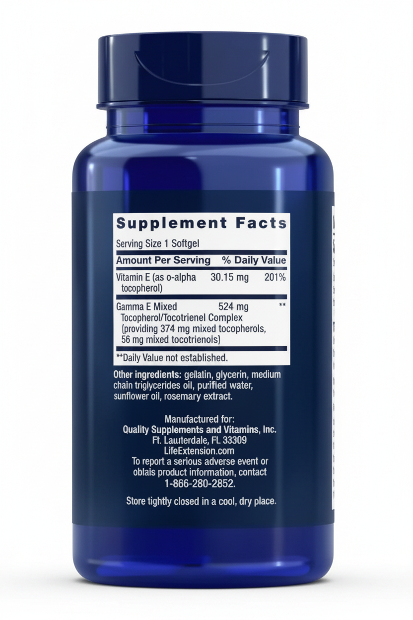 Vitamin Gamma E Mixed Tocopherols & Tocotrienols