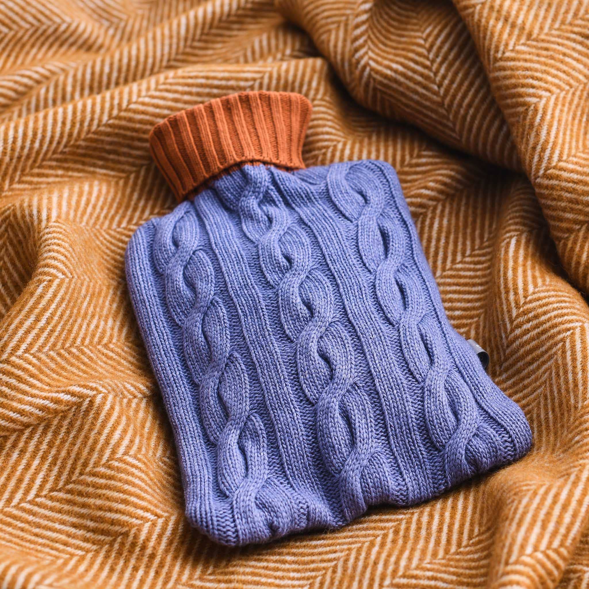 Cashmere Blend Hot Water Bottle Cover & Bottle