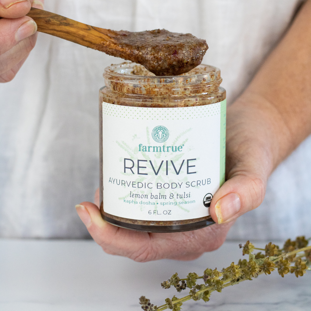 Ayurvedic Body Scrub, Revive (Lemon Balm and Tulsi)