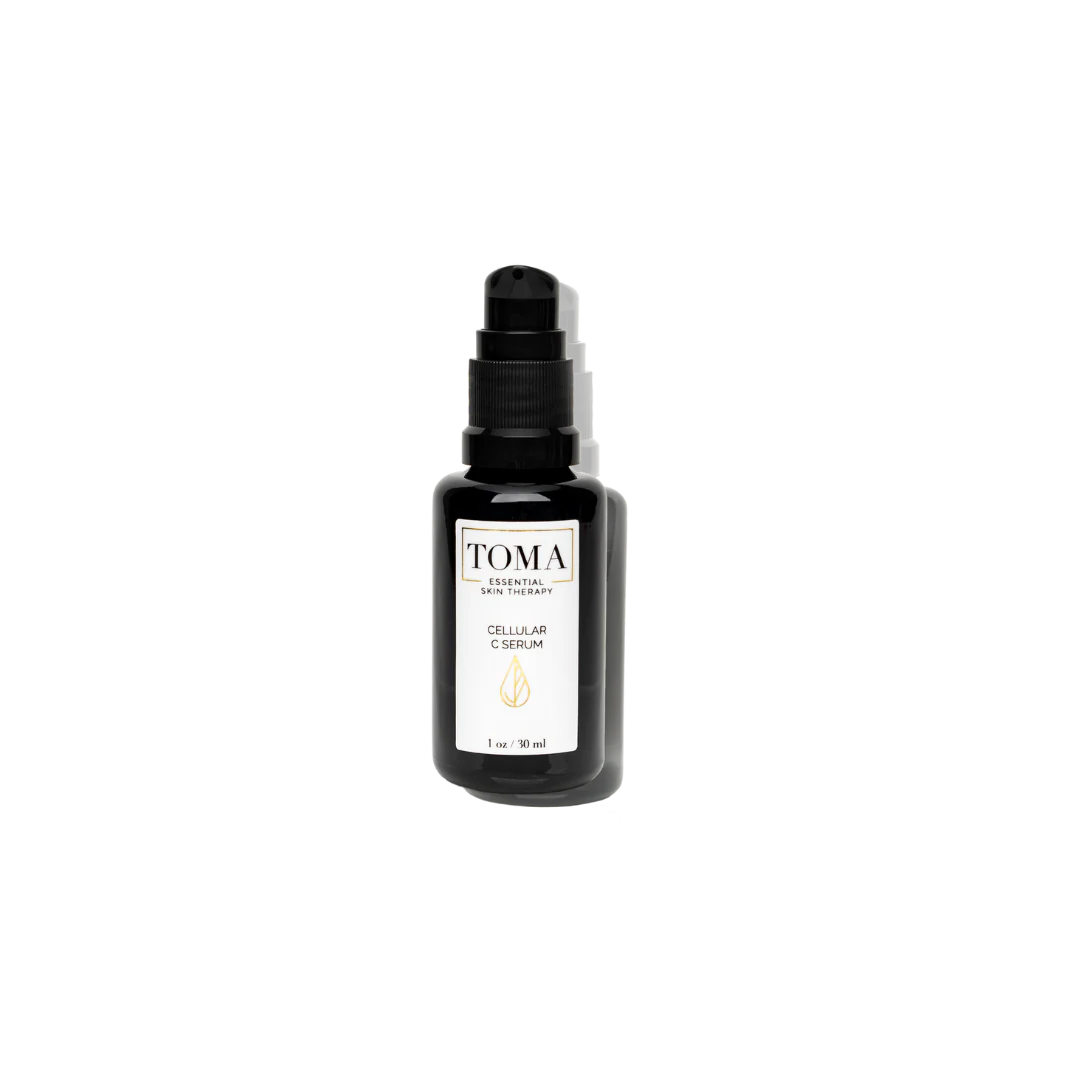 TOMA serum bottle on a white background