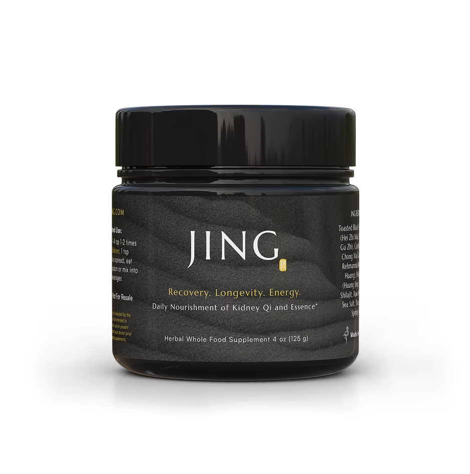 Jing Butter in a black jar